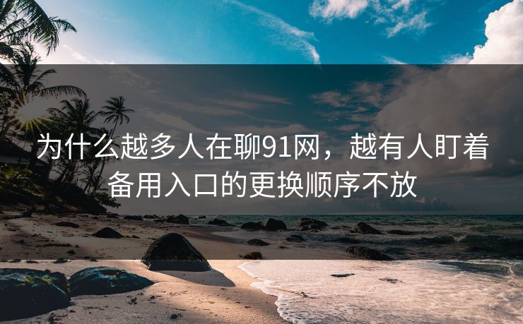 为什么越多人在聊91网，越有人盯着备用入口的更换顺序不放